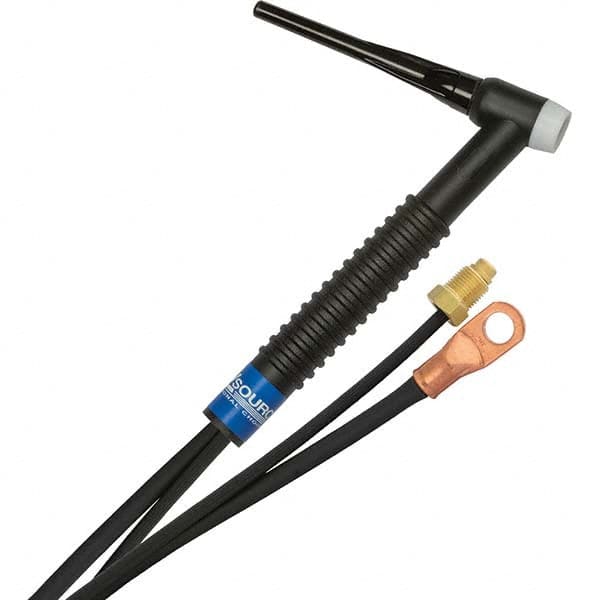 PRO-SOURCE - 150 Amp 12-1/2' Rubber Outfit 17F Air Cooled TIG Welding Torch Kit - Industrial Tool & Supply