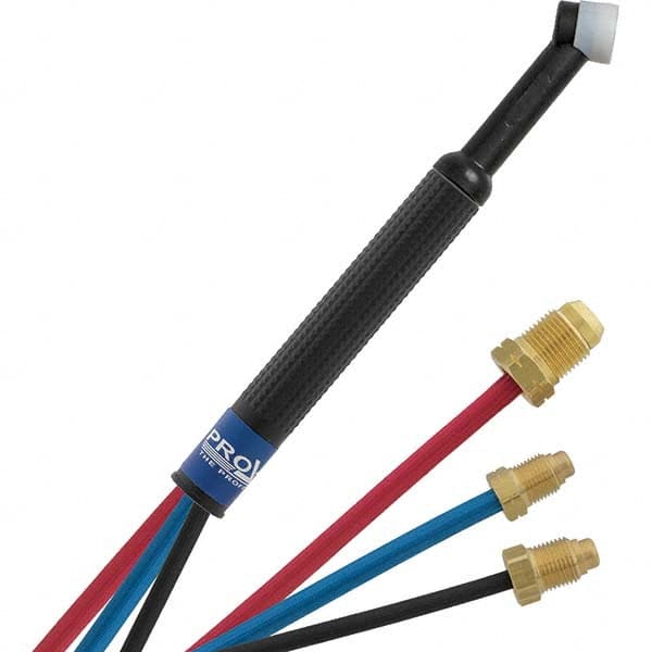 PRO-SOURCE - 180 Amp 12-1/2' Rubber Outfit 24W Water Cooled TIG Welding Torch Kit - Industrial Tool & Supply