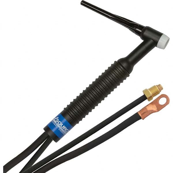 PRO-SOURCE - 200 Amp 12-1/2' Rubber Outfit 26F Air Cooled TIG Welding Torch Kit - Industrial Tool & Supply