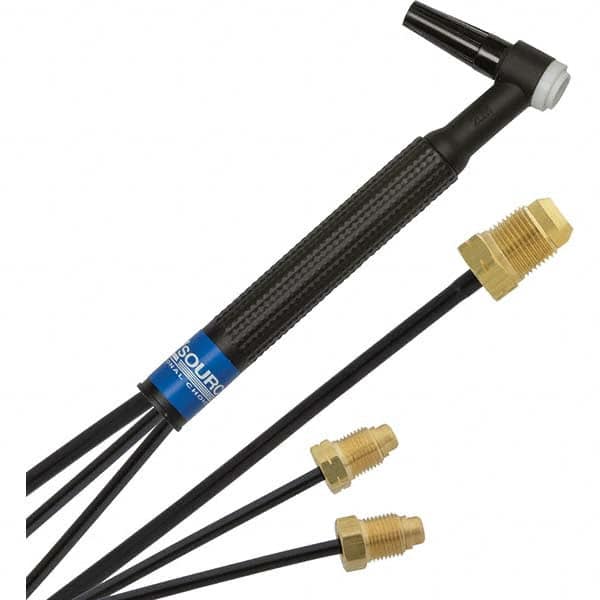 PRO-SOURCE - 250 Amp 25' Rubber Outfit 20M Water Cooled TIG Welding Torch Kit - Industrial Tool & Supply
