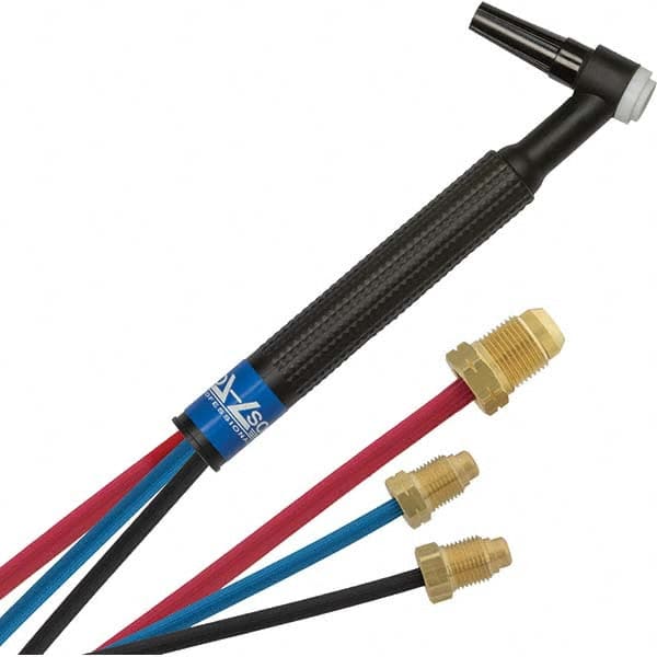 PRO-SOURCE - 250 Amp 12-1/2' Rubber Outfit 20F Water Cooled TIG Welding Torch Kit - Industrial Tool & Supply