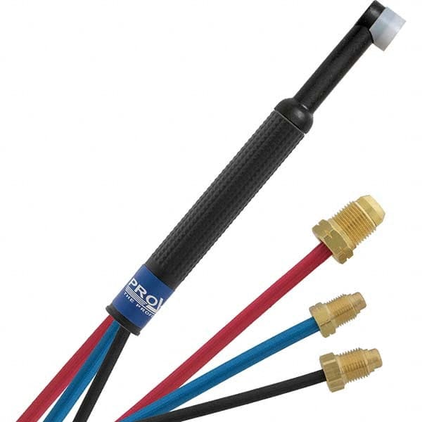 PRO-SOURCE - 180 Amp 12-1/2' Rubber Outfit 24WN Water Cooled TIG Welding Torch Kit - Industrial Tool & Supply