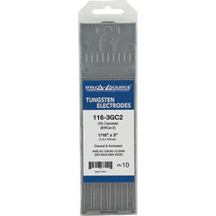 PRO-SOURCE - Tungsten Electrodes Type: 2% Ceriated Diameter (Inch): 1/16 - Industrial Tool & Supply