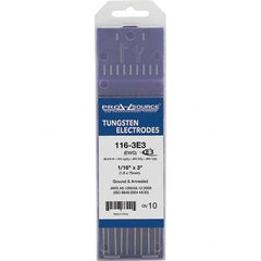 PRO-SOURCE - Tungsten Electrodes Type: E3 Diameter (Inch): 1/16 - Industrial Tool & Supply