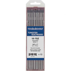 PRO-SOURCE - Tungsten Electrodes Type: Zirconiated Diameter (Inch): 1/8 - Industrial Tool & Supply