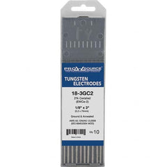 PRO-SOURCE - Tungsten Electrodes Type: 2% Ceriated Diameter (Inch): 1/8 - Industrial Tool & Supply