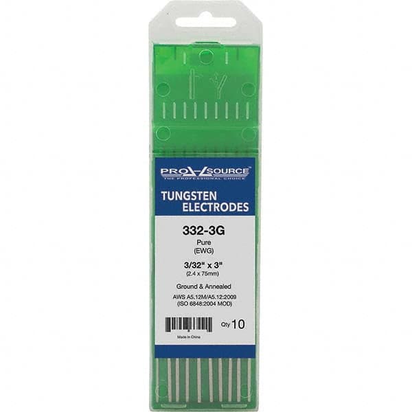 PRO-SOURCE - Tungsten Electrodes Type: Pure Diameter (Inch): 3/32 - Industrial Tool & Supply