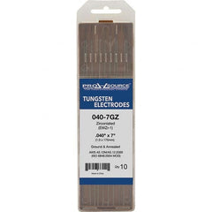 PRO-SOURCE - Tungsten Electrodes Type: Zirconiated Diameter (Inch): 0.040 - Industrial Tool & Supply