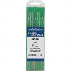 PRO-SOURCE - Tungsten Electrodes Type: Pure Diameter (Inch): 0.040 - Industrial Tool & Supply