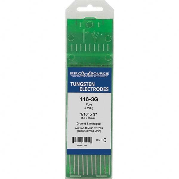 PRO-SOURCE - Tungsten Electrodes Type: Pure Diameter (Inch): 1/16 - Industrial Tool & Supply