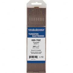PRO-SOURCE - Tungsten Electrodes Type: Zirconiated Diameter (Inch): 0.020 - Industrial Tool & Supply