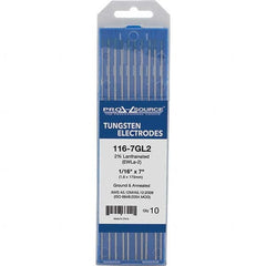 PRO-SOURCE - Tungsten Electrodes Type: 2% Lanthanated Diameter (Inch): 1/16 - Industrial Tool & Supply
