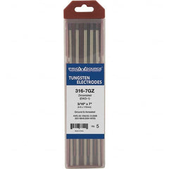 PRO-SOURCE - Tungsten Electrodes Type: Zirconiated Diameter (Inch): 3/16 - Industrial Tool & Supply