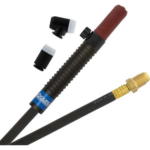 PRO-SOURCE - 200 Amp 12-1/2' Rubber Outfit 200M Air Cooled TIG Welding Torch Kit - Industrial Tool & Supply