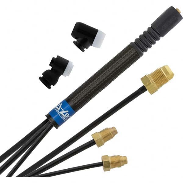 PRO-SOURCE - 250 Amp 12-1/2' Rubber Outfit 225M Air Cooled TIG Welding Torch Kit - Industrial Tool & Supply