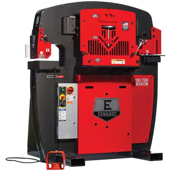 Edwards Manufacturing - Ironworkers Throat Depth (Inch): 11 Punching Pressure (Ton): 100 - Industrial Tool & Supply