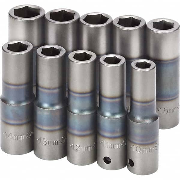 SK - Socket Sets Measurement Type: Metric Drive Size: 1/2 - Industrial Tool & Supply