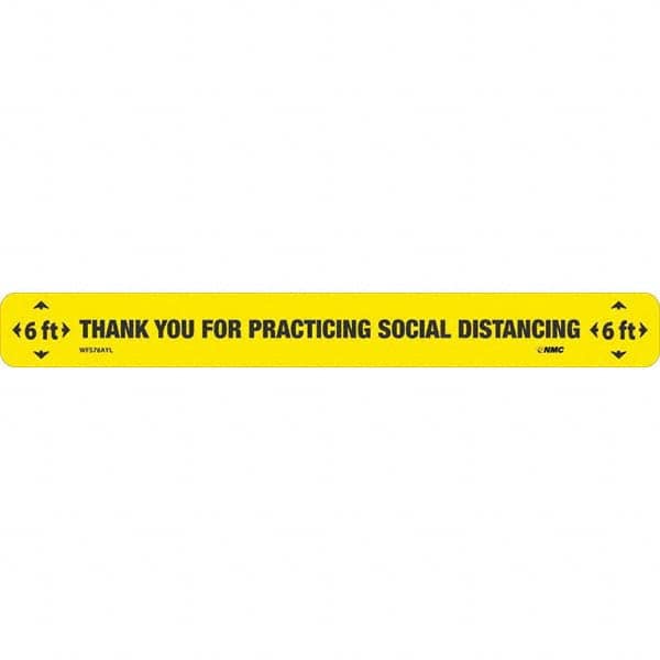 NMC - "Thank You for Practicting Social Distancing" Adhesive-Backed Floor Sign - Industrial Tool & Supply