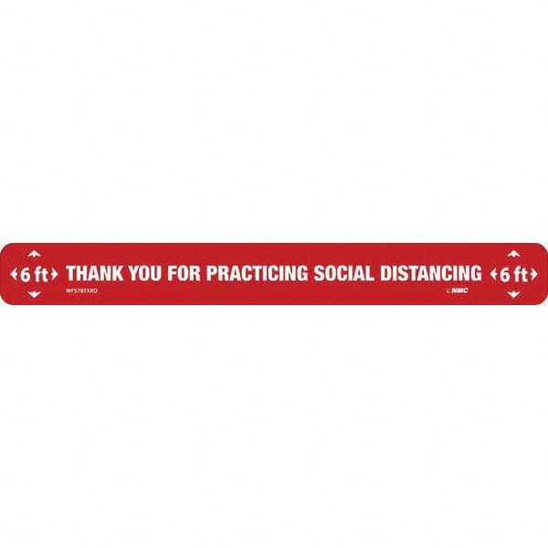 NMC - "Thank You for Practicting Social Distancing" Adhesive-Backed Floor Sign - Industrial Tool & Supply