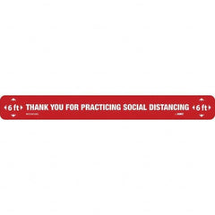 NMC - "Thank You for Practicting Social Distancing" Adhesive-Backed Floor Sign - Industrial Tool & Supply