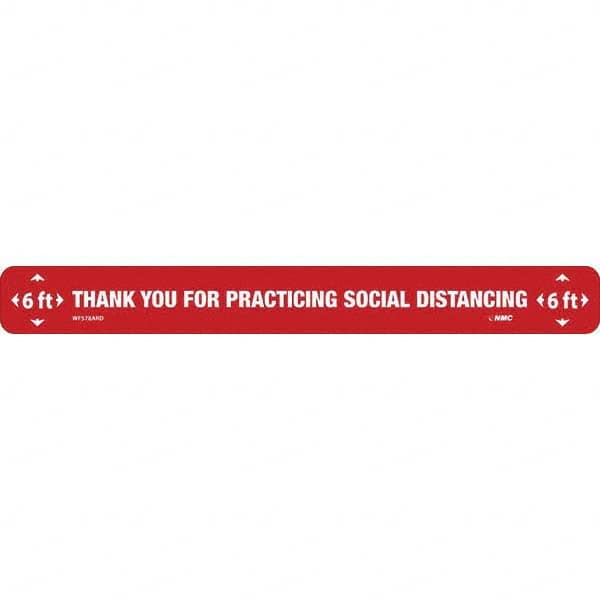 NMC - "Thank You for Practicting Social Distancing" Adhesive-Backed Floor Sign - Industrial Tool & Supply
