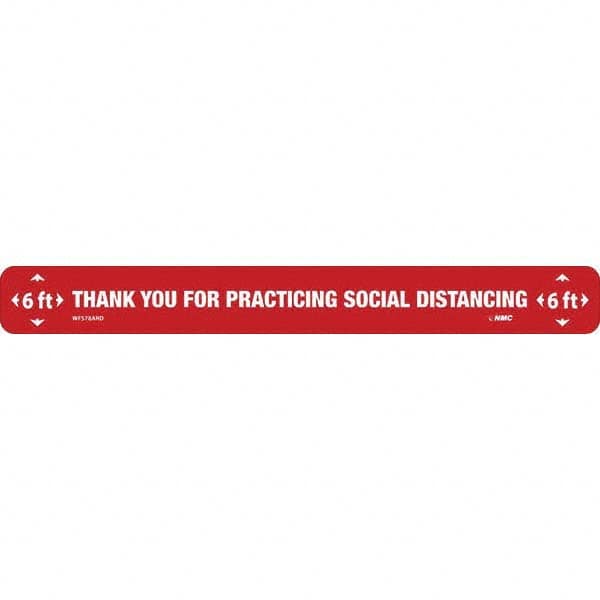 NMC - "Thank You for Practicting Social Distancing" Adhesive-Backed Floor Sign - Industrial Tool & Supply