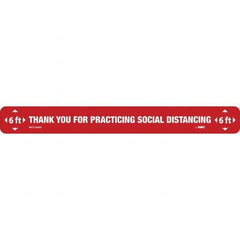 NMC - "Thank You for Practicting Social Distancing" Adhesive-Backed Floor Sign - Industrial Tool & Supply