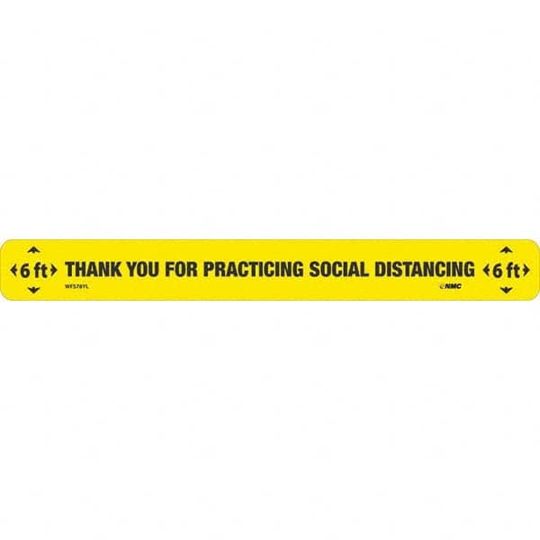 NMC - "Thank You for Practicting Social Distancing" Adhesive-Backed Floor Sign - Industrial Tool & Supply