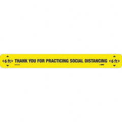 NMC - "Thank You for Practicting Social Distancing" Adhesive-Backed Floor Sign - Industrial Tool & Supply