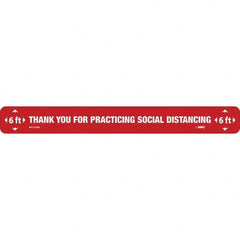 NMC - "Thank You for Practicting Social Distancing" Adhesive-Backed Floor Sign - Industrial Tool & Supply