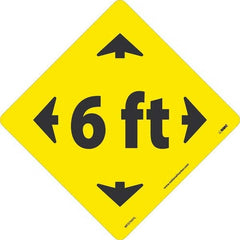 NMC - "6 ft" Adhesive-Backed Floor Sign - Industrial Tool & Supply