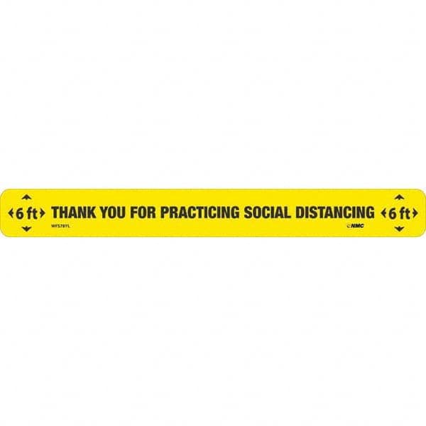 NMC - "Thank You for Practicting Social Distancing" Adhesive-Backed Floor Sign - Industrial Tool & Supply
