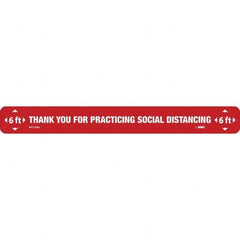NMC - "Thank You for Practicting Social Distancing" Adhesive-Backed Floor Sign - Industrial Tool & Supply