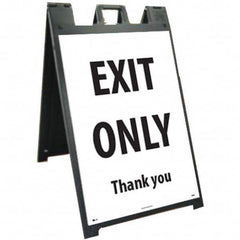 NMC - "EXIT HERE", 25" Wide x 45" High, Plastic Safety Sign - Industrial Tool & Supply