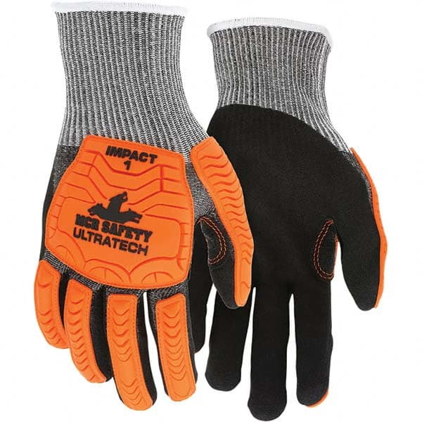 MCR Safety - Size L, ANSI Cut Lvl A4, Puncture Lvl 4, Abrasion Lvl 4, Foam Nitrile Coated Cut & Puncture Resistant Gloves - Industrial Tool & Supply
