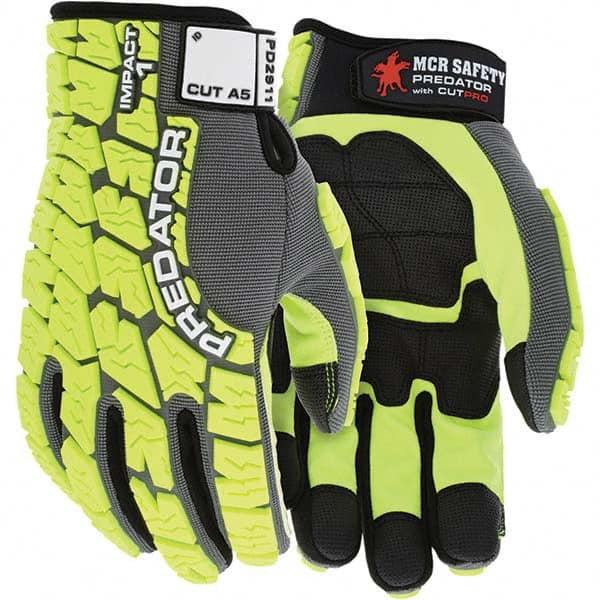 MCR Safety - Size L, ANSI Cut Lvl A5, Puncture Lvl 5, Abrasion Lvl 4, Synthetic Leather Coated Cut & Puncture Resistant Gloves - Industrial Tool & Supply
