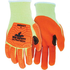 MCR Safety - Size L, ANSI Cut Lvl A5, Puncture Lvl 4, Abrasion Lvl 5, Foam Nitrile Coated Cut & Puncture Resistant Gloves - Industrial Tool & Supply
