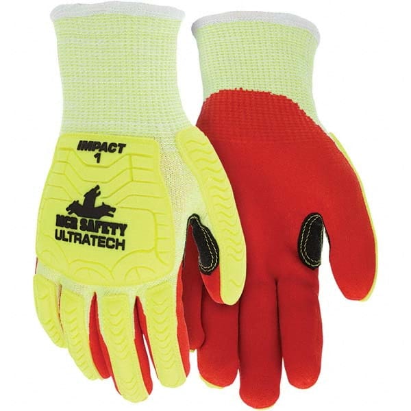 MCR Safety - Size L, ANSI Cut Lvl A5, Puncture Lvl 3, Abrasion Lvl 5, Foam Nitrile Coated Cut & Puncture Resistant Gloves - Industrial Tool & Supply