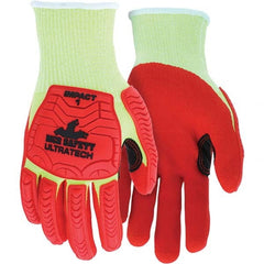 MCR Safety - Size S, ANSI Cut Lvl A4, Puncture Lvl 4, Abrasion Lvl 4, Foam Nitrile Coated Cut & Puncture Resistant Gloves - Industrial Tool & Supply