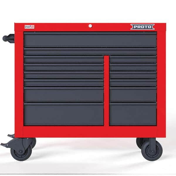 Proto - Tool Roller Cabinets Drawers Range: 11 - 15 Drawers Width Range: 36" - 47.9" - Industrial Tool & Supply