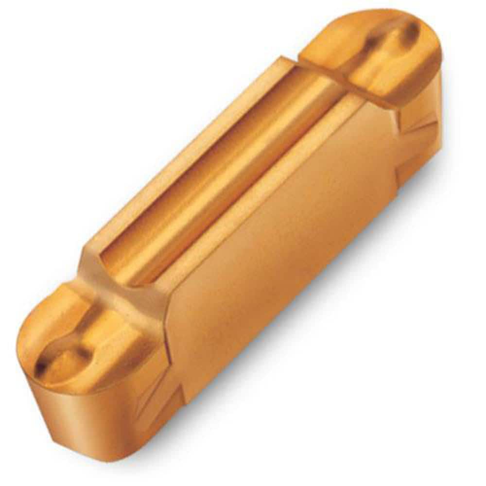Grooving Insert: TDTT TT9080, Solid Carbide TiAlN & TiN Finish, Neutral, 0.394″ Cutting Width, Series TDT-E (Full Radius)