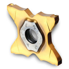 Grooving Insert: TQCC TT9080, Solid Carbide TiAlN & TiN Finish, Neutral, 0.079″ Cutting Width, Series TQC34