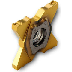 Grooving Insert: TQCC TT9080, Solid Carbide TiAlN & TiN Finish, Neutral, 0.113″ Cutting Width, Series TQC27