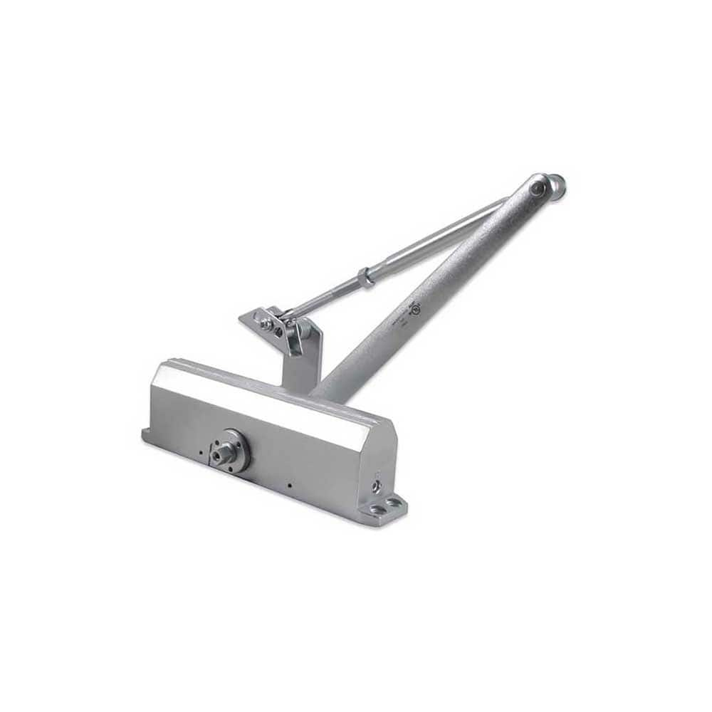 600 Door Closer Damper: 185 lb Load Capacity Aluminum Finish, Non-Handed