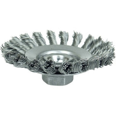 4″ Knot Wire Bevel Brush, .020″ Steel Fill, M14 × 2.0 Nut - Industrial Tool & Supply