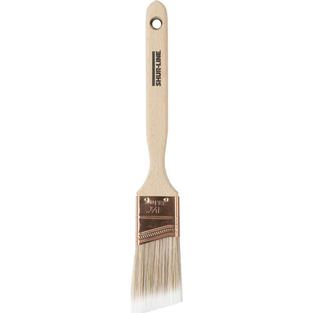 Paint Brush: Nylon Polyester & Synthetic, Synthetic Bristle 7″ Sash, Wood Handle, for Latex Flat & Water