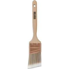 Paint Brush: Nylon Polyester & Synthetic, Synthetic Bristle 7-1/4″ Sash, Wood Handle, for Latex Flat & Water