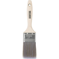 Paint Brush: Polyester, Synthetic Bristle 5-1/2″ Beavertail, Wood Handle, for Latex Flat & Water