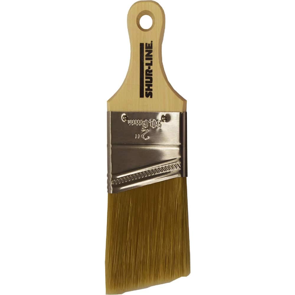 Paint Brush: Polyester, Synthetic Bristle 2-1/2″ , Wood Handle, for Latex Flat & Water