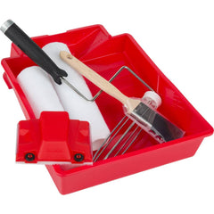 Paint Roller Sets; Type: Paint Roller Set; Kit Type: Paint Roller Set; Roller Length: 9; Paint Type: Water; Latex Flat Paints; Roller Cover Included: Yes; Includes: Red, (1) 9 in. 5-Wire Roller Frame, (2) 9 in. Paint + Primer Knit Roller Paint Roller Cove